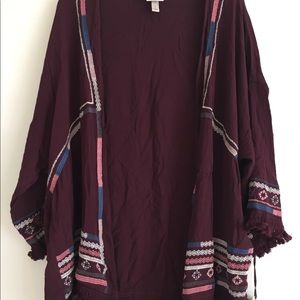Knox Rose Women’s Boho Kimono Cardigan NWT